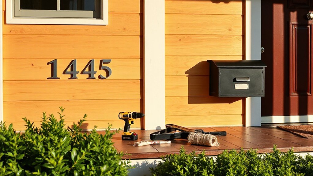 upgrade house numbers and mailbox