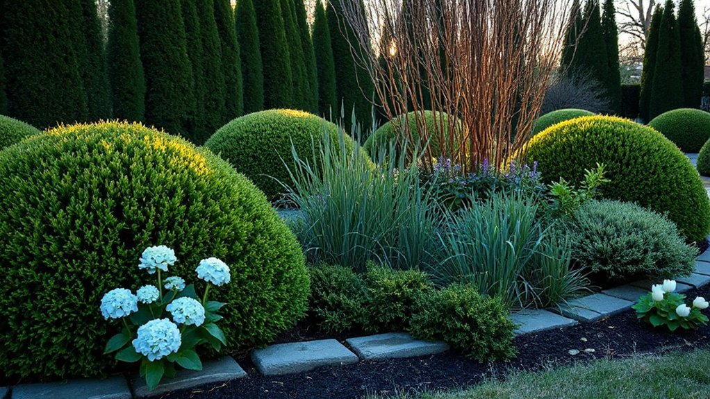 year round shrub structure selection
